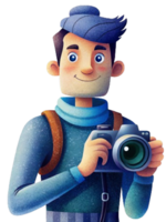 man with camera png