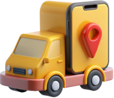 3d car delivery icon png