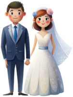 bride and groom in wedding png