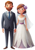 bride and groom in wedding png