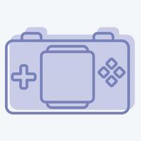 icono consola. relacionado a en línea juego símbolo. dos tono estilo. sencillo diseño ilustración vector