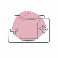 icono consola. relacionado a en línea juego símbolo. color Mancha estilo. sencillo diseño ilustración vector