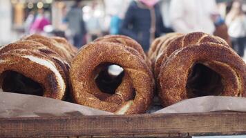 turco rosquilla simit de venta en un camioneta video