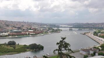 view of Bosporus in Istanbul in turkey . video