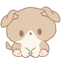 Cute fluffy puppy png