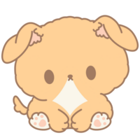 Cute fluffy puppy png