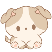 Cute fluffy puppy png