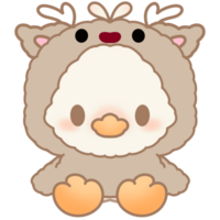 Cute duck character png