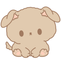 Cute fluffy puppy png