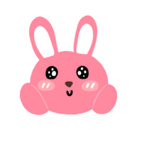 rosado Conejo dibujos animados rosado conejito cabeza dibujos animados ilustración png