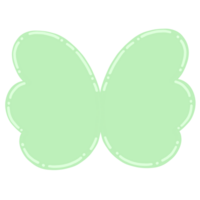 verde farfalle cartone animato illustrazione verde farfalla carino elemento png