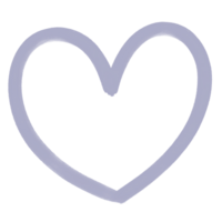 Hand Drawn Purple Heart illustration And Decorative png