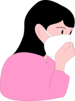 The women cough png