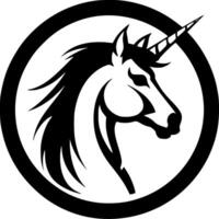 unicornio - minimalista y plano logo - ilustración vector