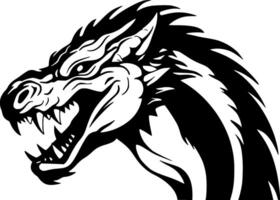 Komodo Dragon, Black and White illustration vector