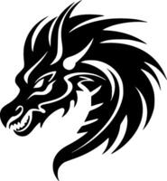 Dragon, Minimalist and Simple Silhouette - illustration vector