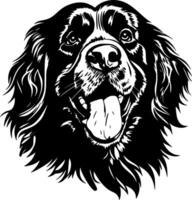 Bernese Mountain Dog, Minimalist and Simple Silhouette - illustration vector