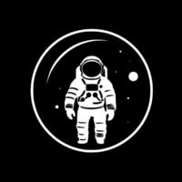 astronauta, negro y blanco ilustración vector