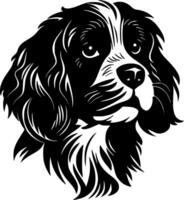 terrier - negro y blanco aislado icono - ilustración vector