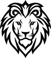 Lion, Black and White illustration vector