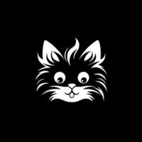 gato, negro y blanco ilustración vector