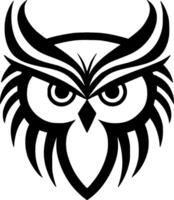 Owl, Black and White illustration vector