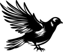 paloma, negro y blanco ilustración vector