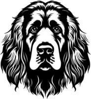 leonberger, minimalista y sencillo silueta - ilustración vector