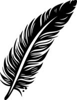 Feather, Minimalist and Simple Silhouette - illustration vector