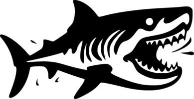 Shark, Minimalist and Simple Silhouette - illustration vector