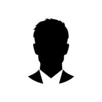 A sleek silhouette profile of a man against a contrasting background vector