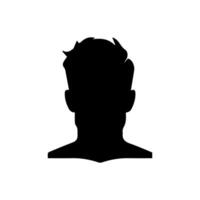 A sleek silhouette profile of a man against a contrasting background vector