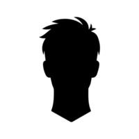 A sleek silhouette profile of a man against a contrasting background vector