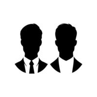 A sleek silhouette profile of a man against a contrasting background vector