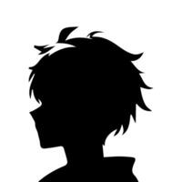 Young man anime style character . Manga Anime Boy Fighter Hair Faces Cartoon face young man anime style character illustration design vector