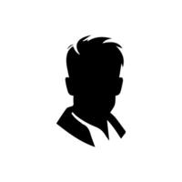 A sleek silhouette profile of a man against a contrasting background vector