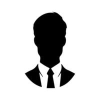 A sleek silhouette profile of a man against a contrasting background vector