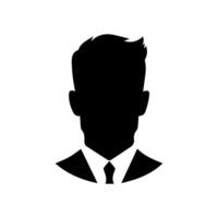 A sleek silhouette profile of a man against a contrasting background vector