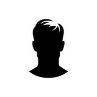 A sleek silhouette profile of a man against a contrasting background vector