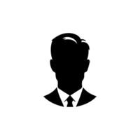 A sleek silhouette profile of a man against a contrasting background vector