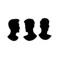 A sleek silhouette profile of a man against a contrasting background vector