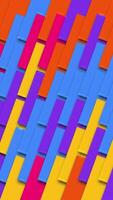 Vertical - super colorful shiny shapes pattern motion background with multicolored tiled mosaic effect. This vibrant motion background animation is full HD and a seamless loop. video