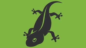 iguana animal gateando en el bosque ilustración para colorante libro vector