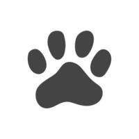 Dog or cat paw. Black Foot Print. Abstract step. illustration vector