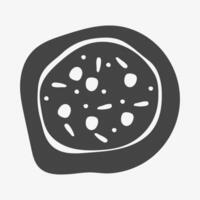 Italian home made pizza icon. illustration vector