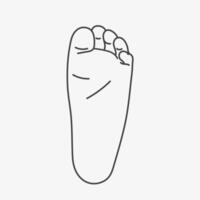 Baby feet line icon. Newborn step. Child human. Illustration vector