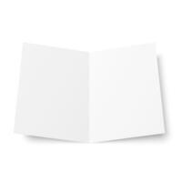 blank white twofold booklet opened vector