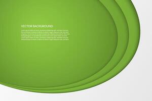 modern simple oval green and white background vector