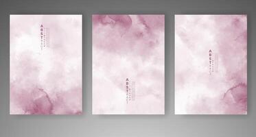 Set of creative hand painted abstract watercolor background. Design for your cover, date, postcard, banner, logo. vector