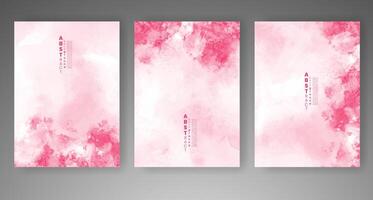 Set of creative hand painted abstract watercolor background. Design for your cover, date, postcard, banner, logo. vector